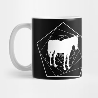 funny horse horses geometry TShirt Mug